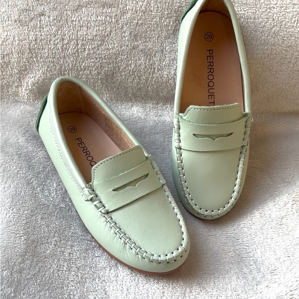 Perroquet Kids Mint Green Loafers - Picture 13 of 14